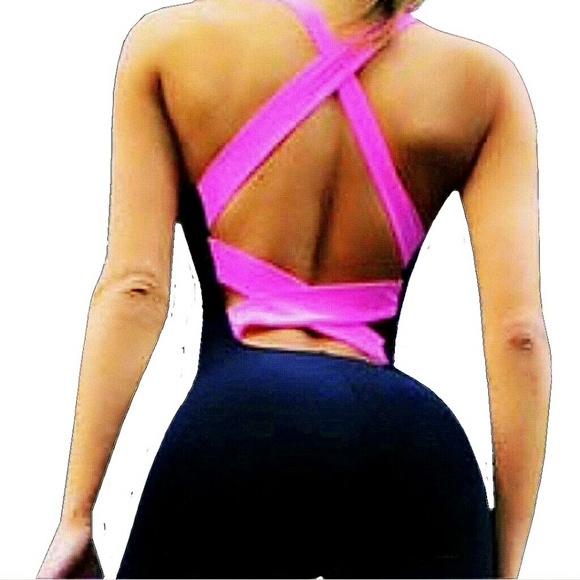 BRAND NEW NO TAGS BLACK ONE PIECE WORKOUT ONESIE - Picture 2 of 2